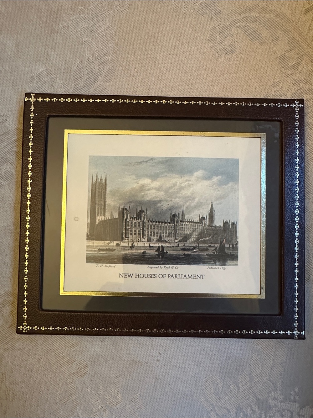 Thomas H. shepherd engraved print by Read & Co of the New Houses of Parliament